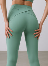 SculptCore Crossover Leggings - Stone Green - VECTOR SPORTSWEAR